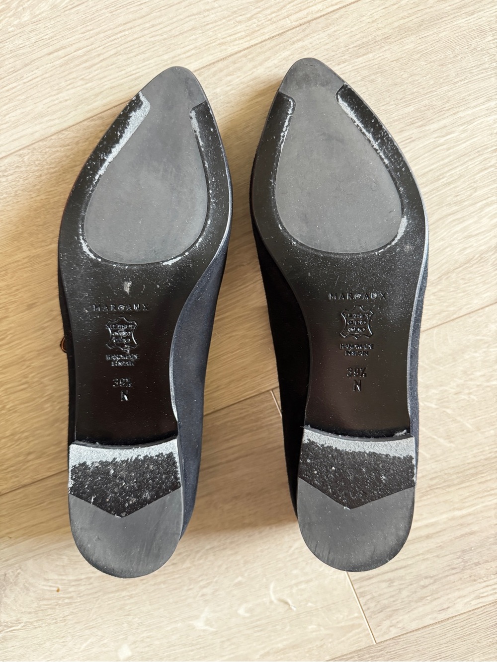 Margaux Black Pointed Mary Jane Flats - Picture 3 of 8